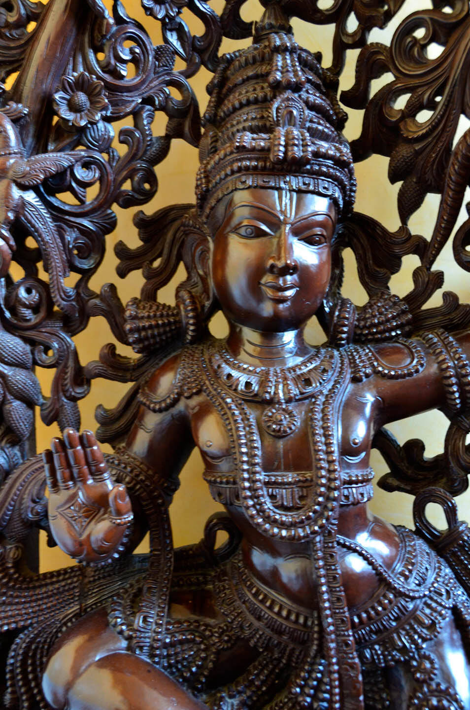 Krishna-Bildgestalt im Tempel